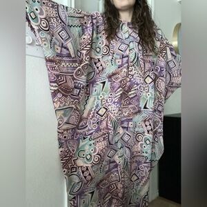 Vintage Handmade Plus Size Funky Kaftan Butterfly Sleeve